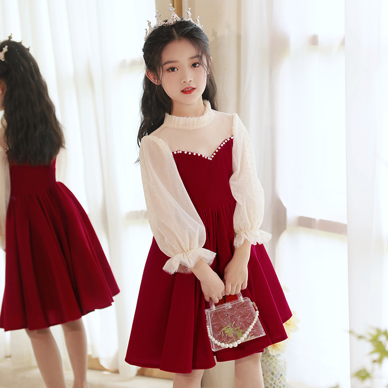 Nuevo estilo chino de Año Nuevo vestido de Año Nuevo vestido de niños vestido de cumpleaños vestido de princesa