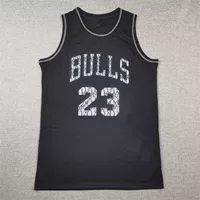 Оптовая поставка зарубежной торговли гидранжевые майки Chicago Bulls 23 ретро змея рисунок баскетбол формы черные Bulls
