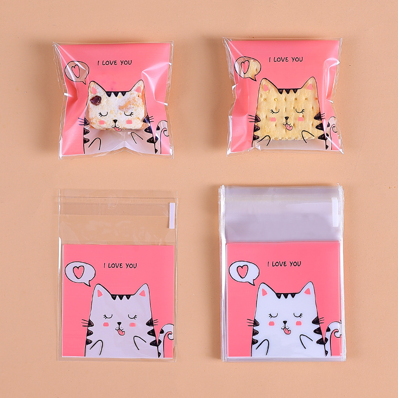 Navidad auto-Sellado bolsa pegajosa copo de nieve bolsa de embalaje crujiente máquina de sellado bolsa Año Nuevo leche azufaifo Galleta de vaca papel de embalaje azúcar