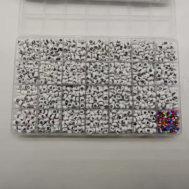 Acrylic children's accessory with letters handmade