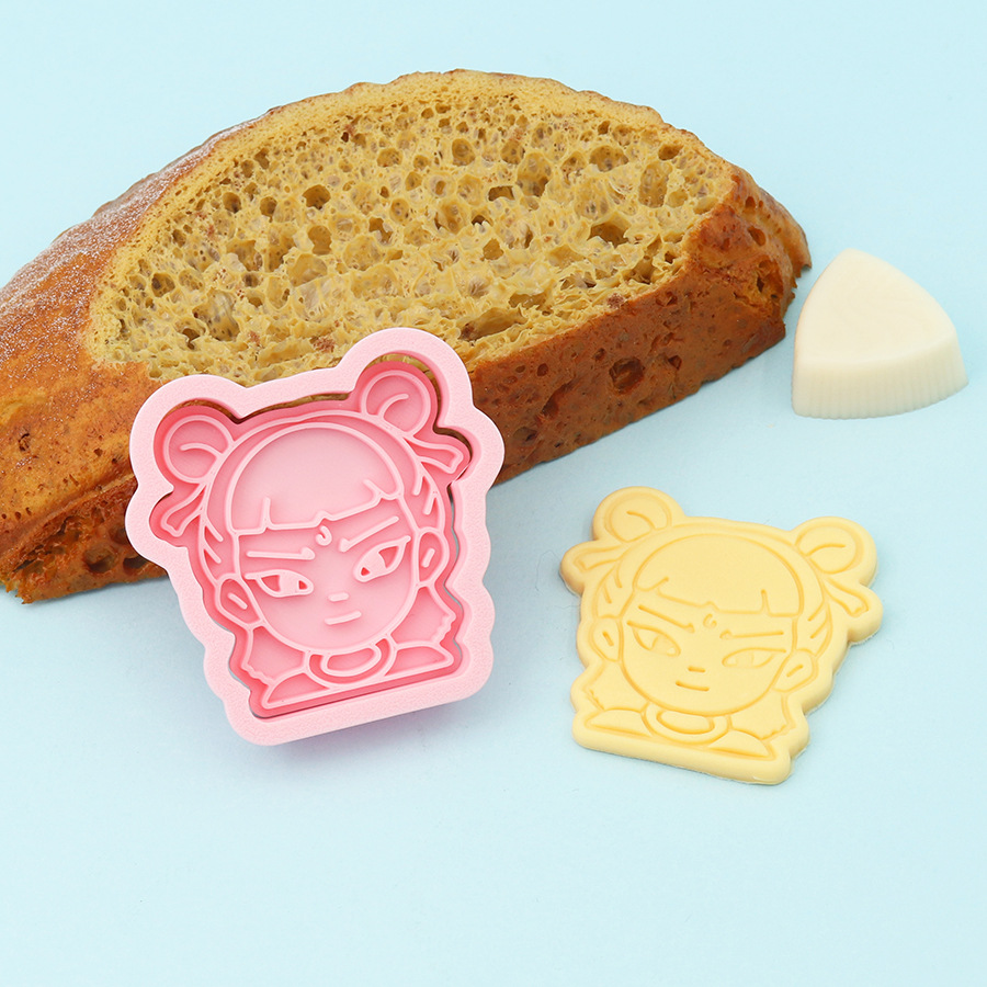 Molde de galletas de Nezha simulado, herramientas de repostería con diseños de dibujos animados de Ao Bing, Ao Guang, Shen Gongbao, Shijin y Bestia del Límite de la Emperatriz
