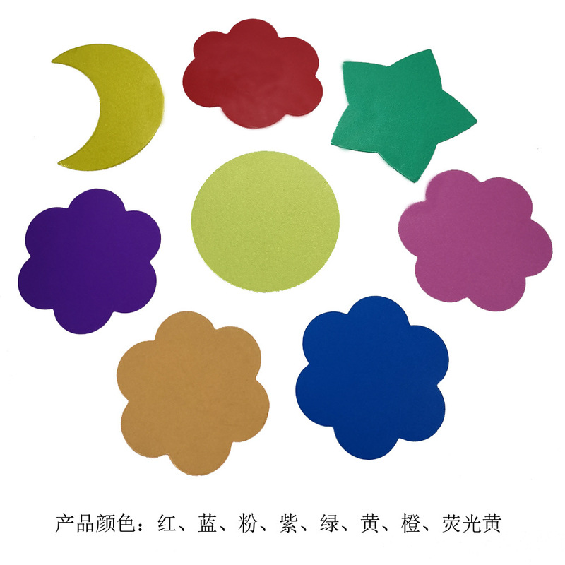 Colorful cellophane accessories transparent kindergarten manual light transmission string lantern red teaching reflective stars and moon