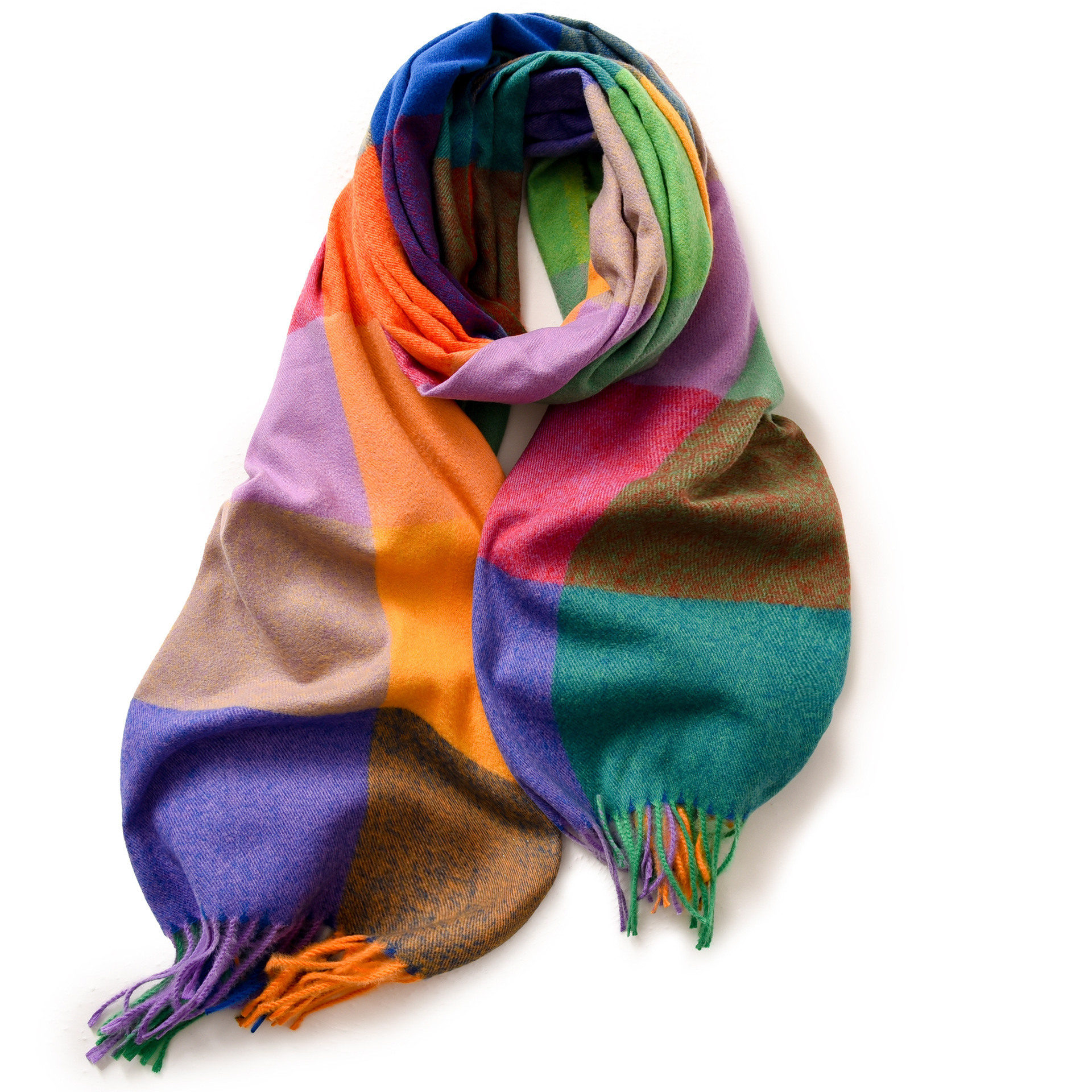 Buñuelo a cuadros para mujeres de otoño y invierno explosión de cachemira caliente buñuelo de oficina con buñuelo de alta calidad para mujeres de invierno