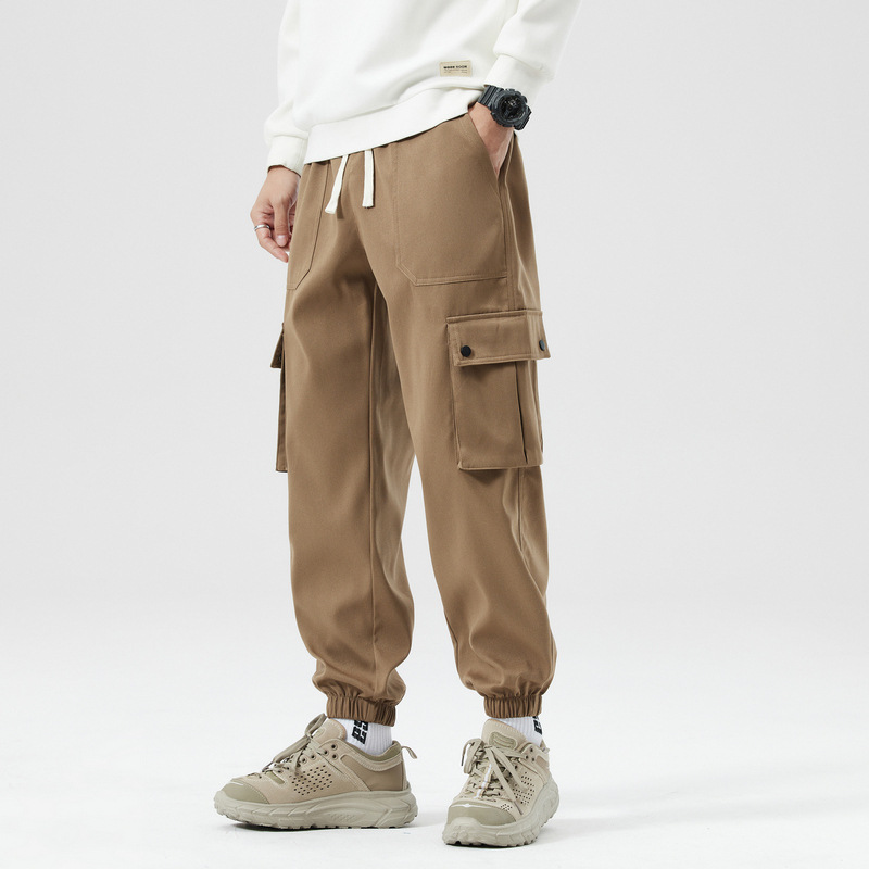 Men's Cargo Pants American Style Trendy Loose Stylish Multi-Pocket Army Green Jogger Pants Autumn Trendy Retro Paratrooper Pants