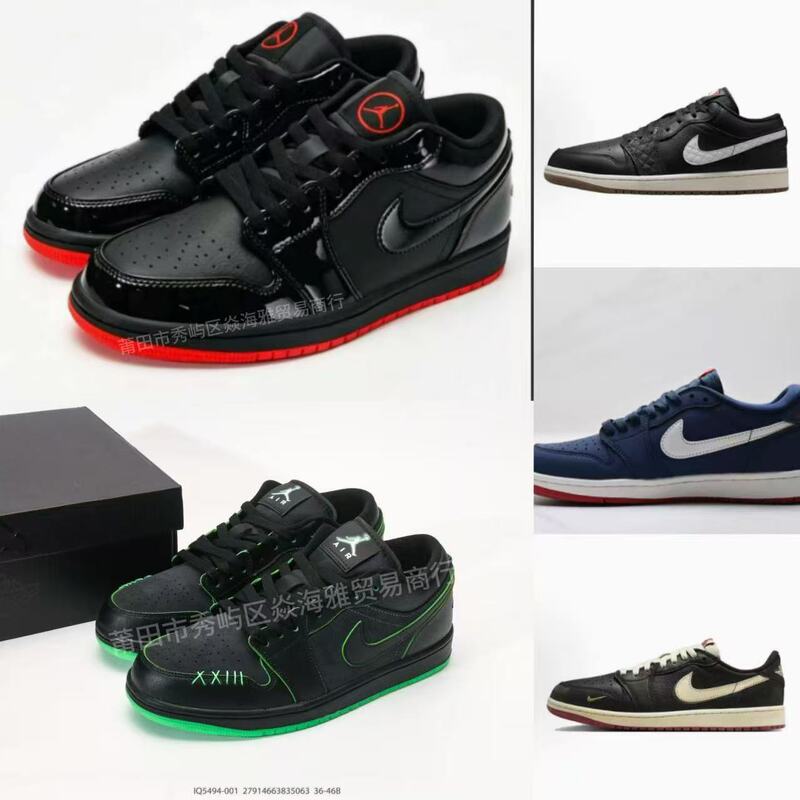 Putian Pure Original Aj1 Low-Top Sneakers, First-Layer Cowhide, Unisex Versatile Casual Men's Shoes, Sports Shoes, Campus Trendy Shoes