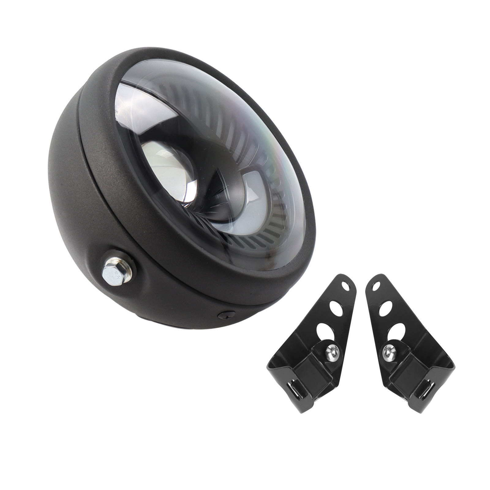 Motorcycle Swirl-Shaped 6.5inch Led Headlight Harley Led Headlight Retro Headlight Metal Led Headlight
