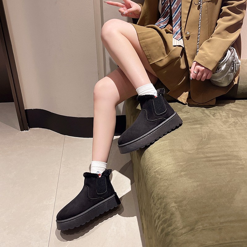 Téli hótaposó női meleg diákcipő nagy méretű pamut női cipő_voghion.com