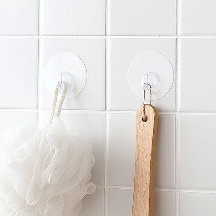 Thickened Traceless Suction Cup Sticky Hook, Super Load-Bearing, Nail-Free Adhesive Hook, Oil-Proof, High Temperature Resistant, Reusable