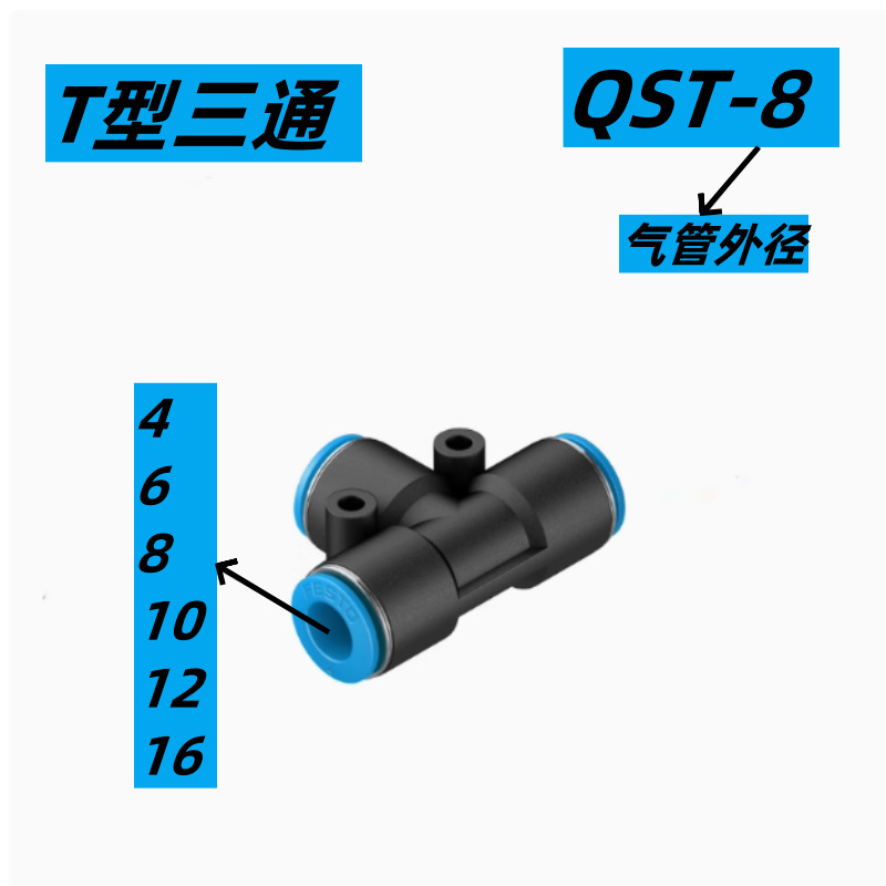 FESTO费斯托快插接头NPQE-DK-G18-G14-Q4-Q6-Q8-Q10-Q12-P10正品