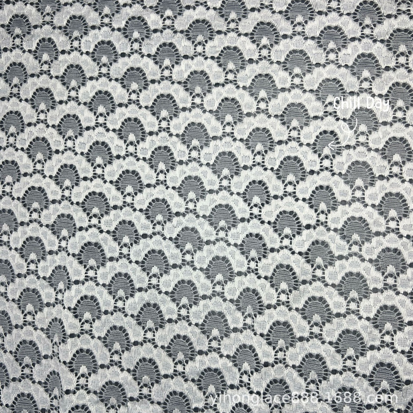 厂家直销高弹力质感连衣裙压纱蕾丝面料轻奢立体旗袍蕾丝花边