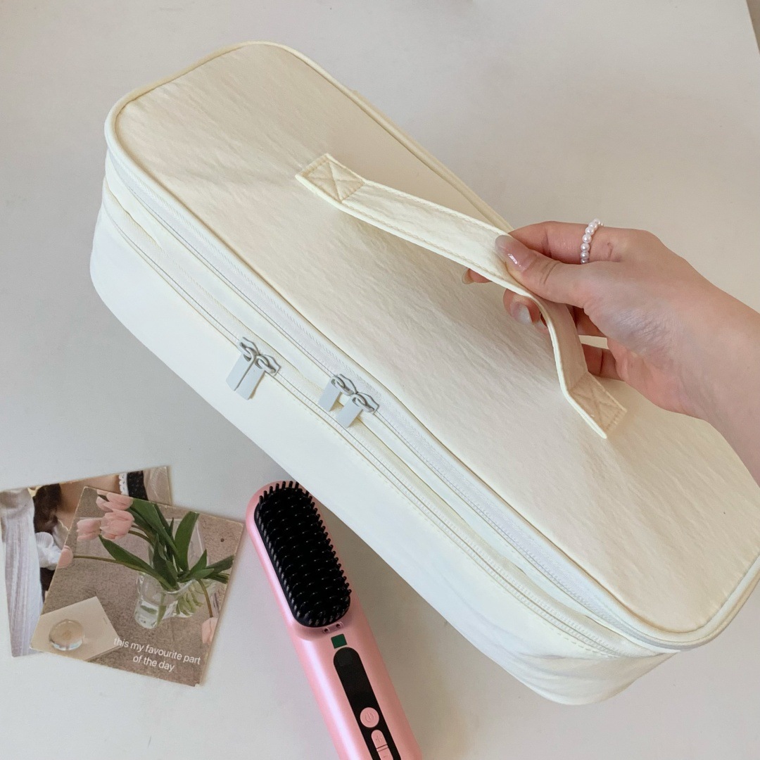 Portable Household Bag, Large Capacity Handheld Double-Layer Hair Dryer And Curling Iron Organizer Storage Bag_maomaolike.com