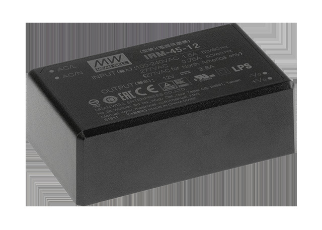 台湾明纬 IRM-45-5 40W 5V超小型AC-DC模块电源直流8A 插脚型