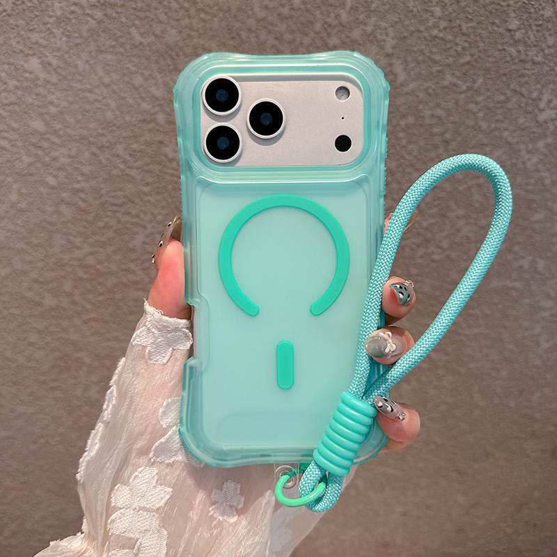 IP17PROMAXに適した新しい肌のような質感のケース、磁気ウエストベルト、3-in-1 N52強力磁石、ストラップ、落下防止、マルチカラー|undefined
