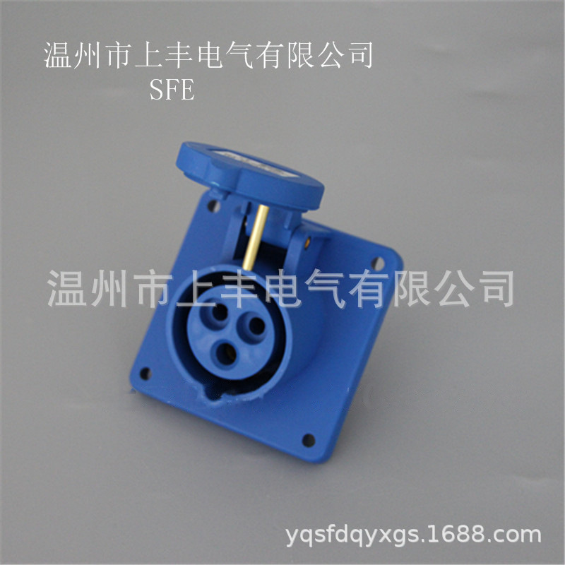 SFE上丰厂家 3孔 16A 工业新型防水暗装斜座 SFN-413