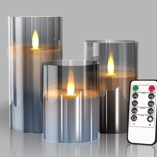 Amazon remote control led electronic candle light plastic cover one simulation wedding bar decoration birthday