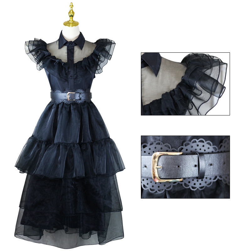 Adam Tear Family Cos Adam Tear Wednesday American Drama Heroine's Same Prom Dress Cosplay Suit Adam Tear Family Cos Adam Tear Wednesday American Drama Heroine's Same Prom Dress Cosplay Suit