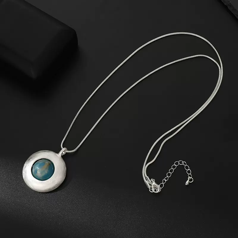 跨境亚马逊爆款饰品合金韩版时尚欧美专供几何金属夸张拉丝毛衣链