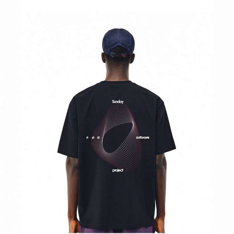 Fba Sports Cool Ice-Silk Short-Sleeve 2025 New Summer Couple Design Niche Print Loose National Trend T-Shirt