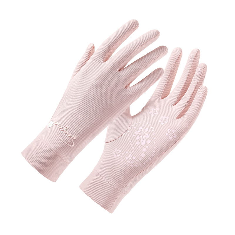 Guantes de protección solar para mujer, verano, ciclismo al aire libre, deportes antideslizantes, fitness, conducción transpirable, correr, guantes de seda de hielo frescos