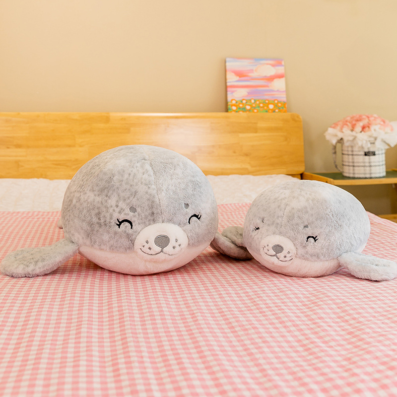 Douyin mismo juguete de peluche de dibujos animados muñeca de foca de simulación muñeca de regalo de cumpleaños creativo para niños al por mayor