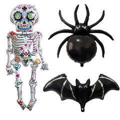 新しいハロウィン装飾バルーンスパイダーアルミフィルムバルーン装飾ゴーストフェスティバルパーティー雰囲気レイアウトクロスボーダー