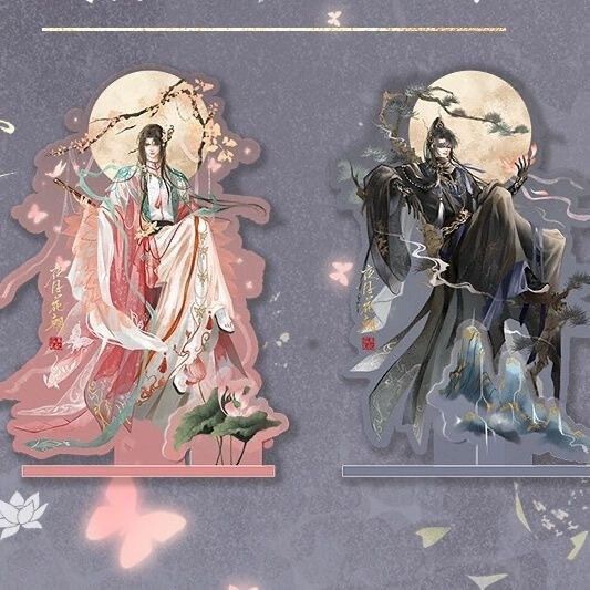 The Mummy's Tomb Notes · Night Moon Flower Morning Rain Chen He Bixiazi Double Insert 10cm Custom Acrylic Stand