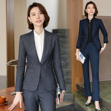 教师面试套装女2020新款秋季时尚气质韩版西装外套修身长袖工作服