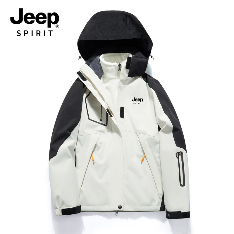 Jeep Spiri 3-in-1 jacket, unisex, suitable for team activities, spring and autumn outdoor activities, mountaineering, and as a windbreaker