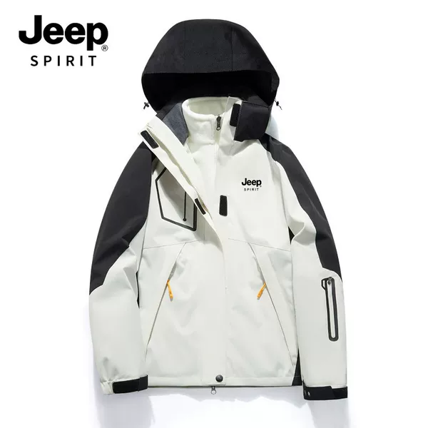 Jeep Spiri 3-in-1 jacket, unisex, suitable for team activities, spring and autumn outdoor activities, mountaineering, and as a windbreaker