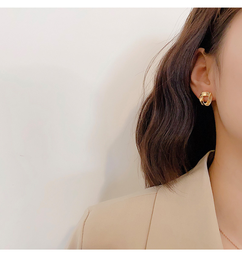 Simple Style Geometric Copper Ear Studs Plating No Inlaid Copper Earrings