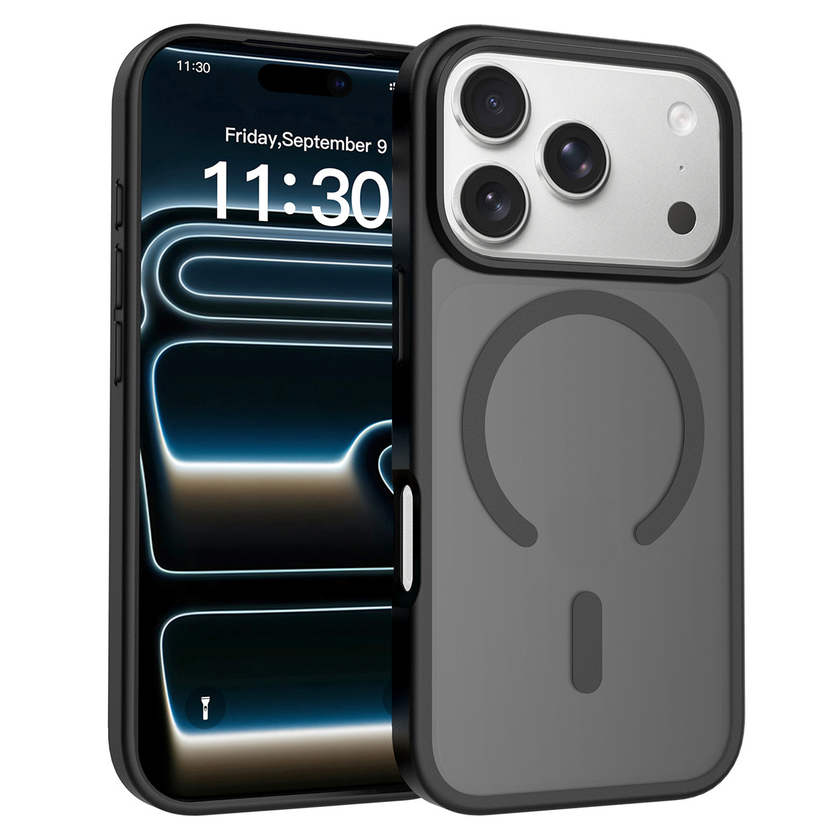 Funda para teléfono móvil iPhone17 Promax para uso transfronterizo Funda esmerilada con sensación de piel de escudo plateado Funda magnética de manzana 17Air