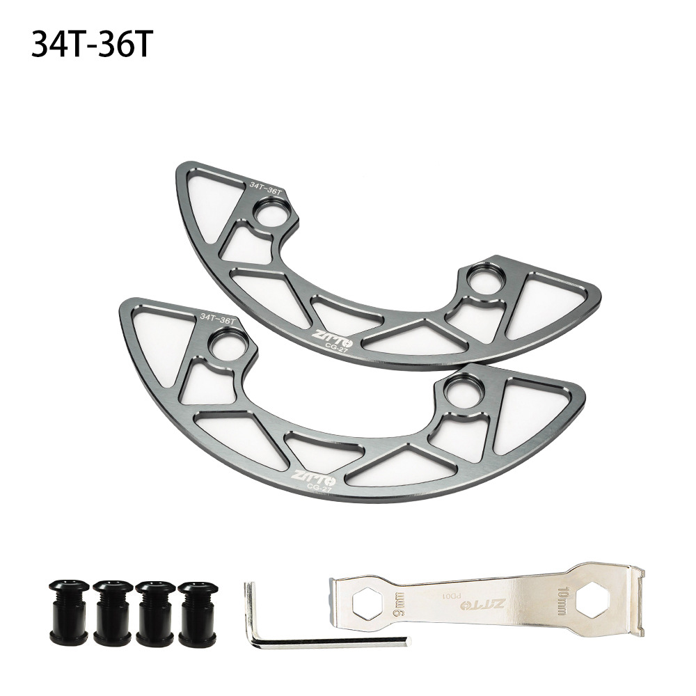 ZTTO Bicicleta de montaña Placa de protección especial para dientes positivos y negativos 104BCD Disco de un solo disco Cubierta de protección de rueda dentada