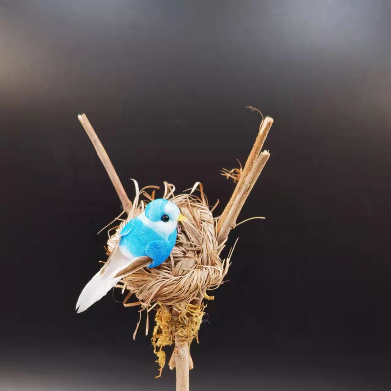 Fat chirp/hairpin likes feather fat chirp/simulated feather bird 6cm Fat chirp/hairpin likes feather fat chirp/simulated feather bird 6cm