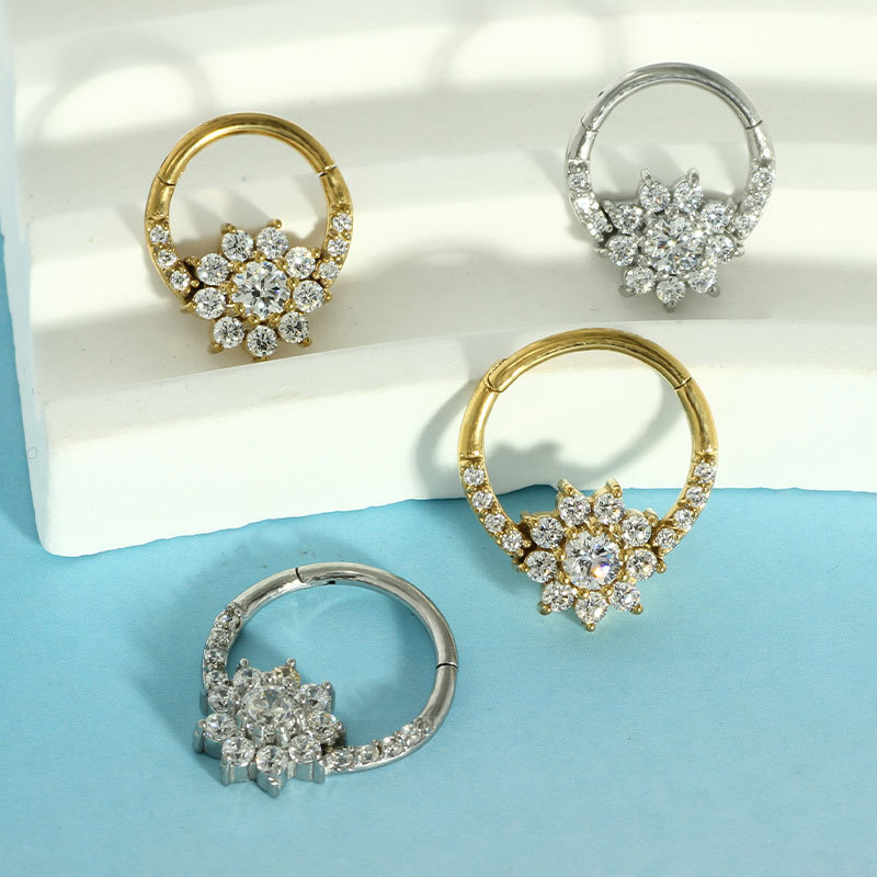 Labret piercing jewelry detail image