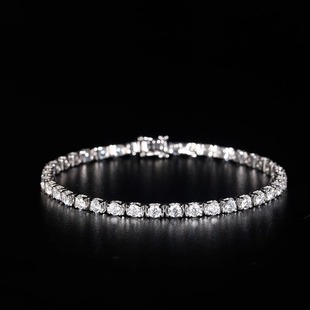 VVS2/Extremely Flaw Cultivation Diamond Bull Head Bracelet 10 Points Artificial Drill Full Diamond Bracelet Women's Fashion Bracelet Synthesis