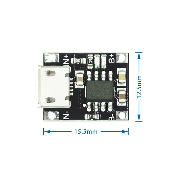 TP4056 Micro interface (black)