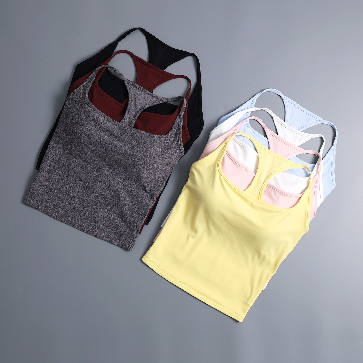 Sports Vest for Women with Beautiful Back, One-Piece with Chest Pad and Sling, Slimming Look and Can Be Worn Outside Pilates Fitness Underwear