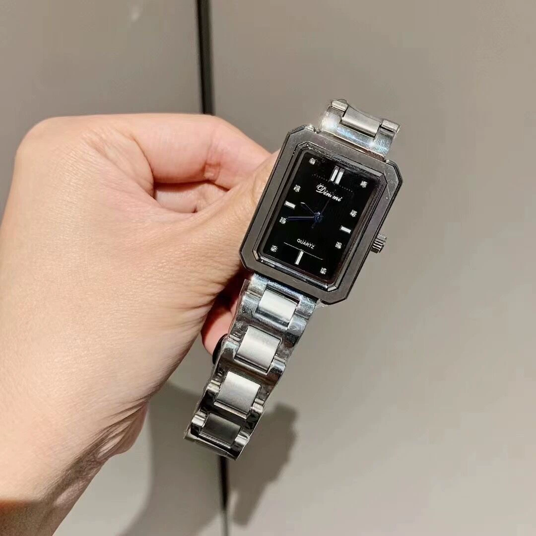 蒂米妮 TikTok, (跨境贸易), стильный стальной ремень для отдыха, квадратные часы, оптом