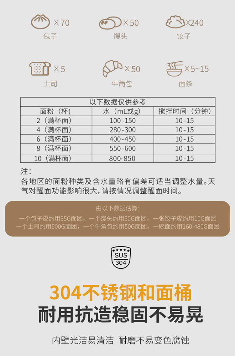 利仁智能款厨师机和面机家用全自动恒温醒面发面发酵