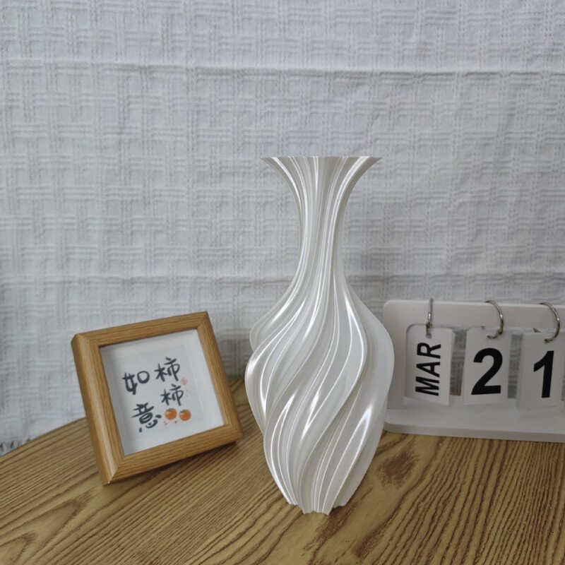 3D打印新款艺术抽象花瓶扭曲复古插花装饰摆件北欧简约ins轻奢风|undefined