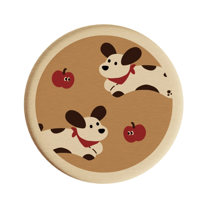 Posavasos de café de oficina de dibujos animados, posavasos de escritorio, posavasos de agua redondos, almohadillas absorbentes de agua de barro de diatomeas, encimera de secado rápido