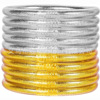 Jelly bangles bow 10 layer of gold powder silicone PVC bracelet bracelet bracelet cross -border hot sale