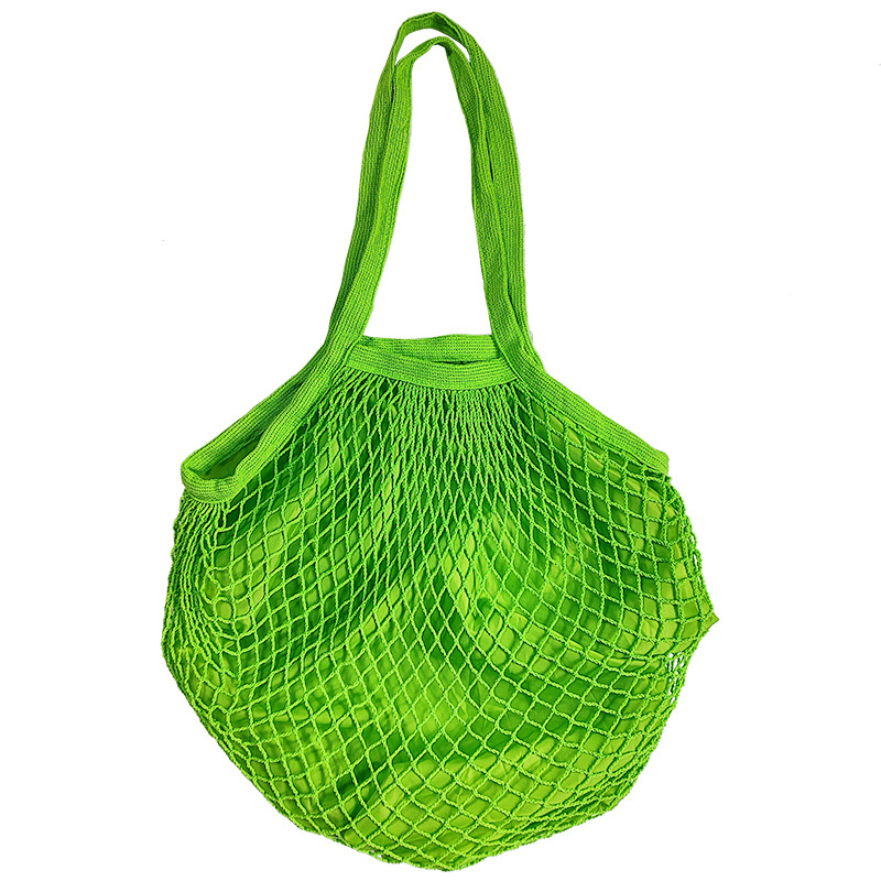 Bolsa de malla de algodón portátil al por mayor Bolsa de compras Supermercado Bolsa de malla de verduras y frutas Bolsa de compras Bolsa tejida hueca