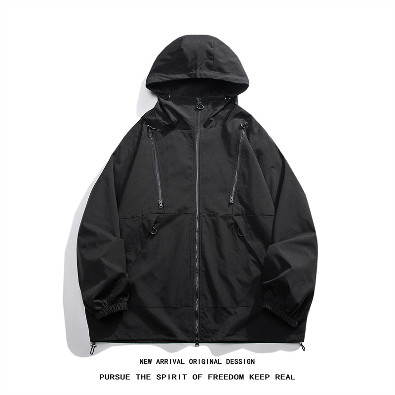 Autumn New Outdoor Mountaineering Clothing Waterproof Stormtrooper and Women's Same Style Multi Zipper workwear Jacket_voghion.com