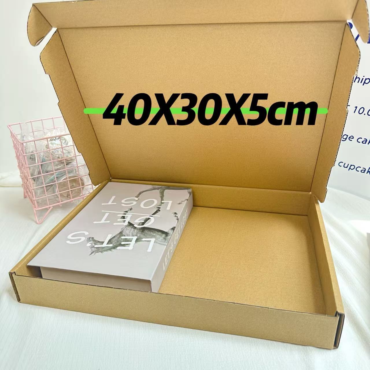 Tarjeta de tarjeta Kraft Aircraft Box tarjeta pequeña caja de embalaje avanzada caja de entrega grande caja de regalo rectangular caja de papel