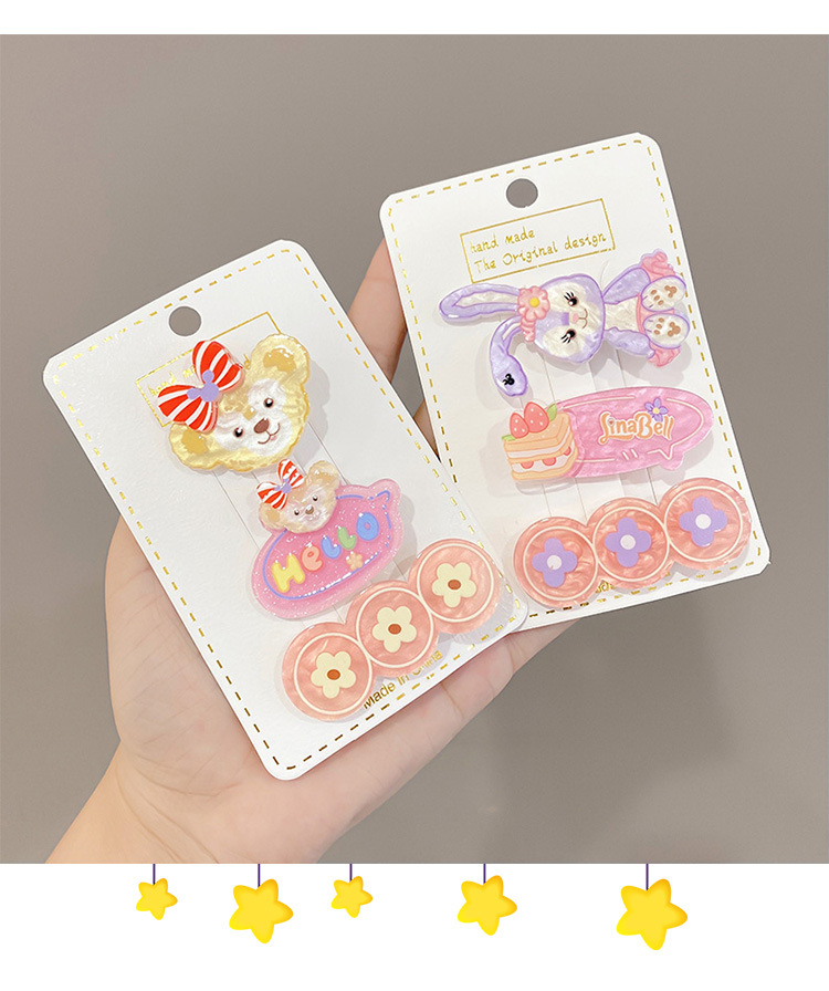 3-piece set~Lina Bell flower hair clips