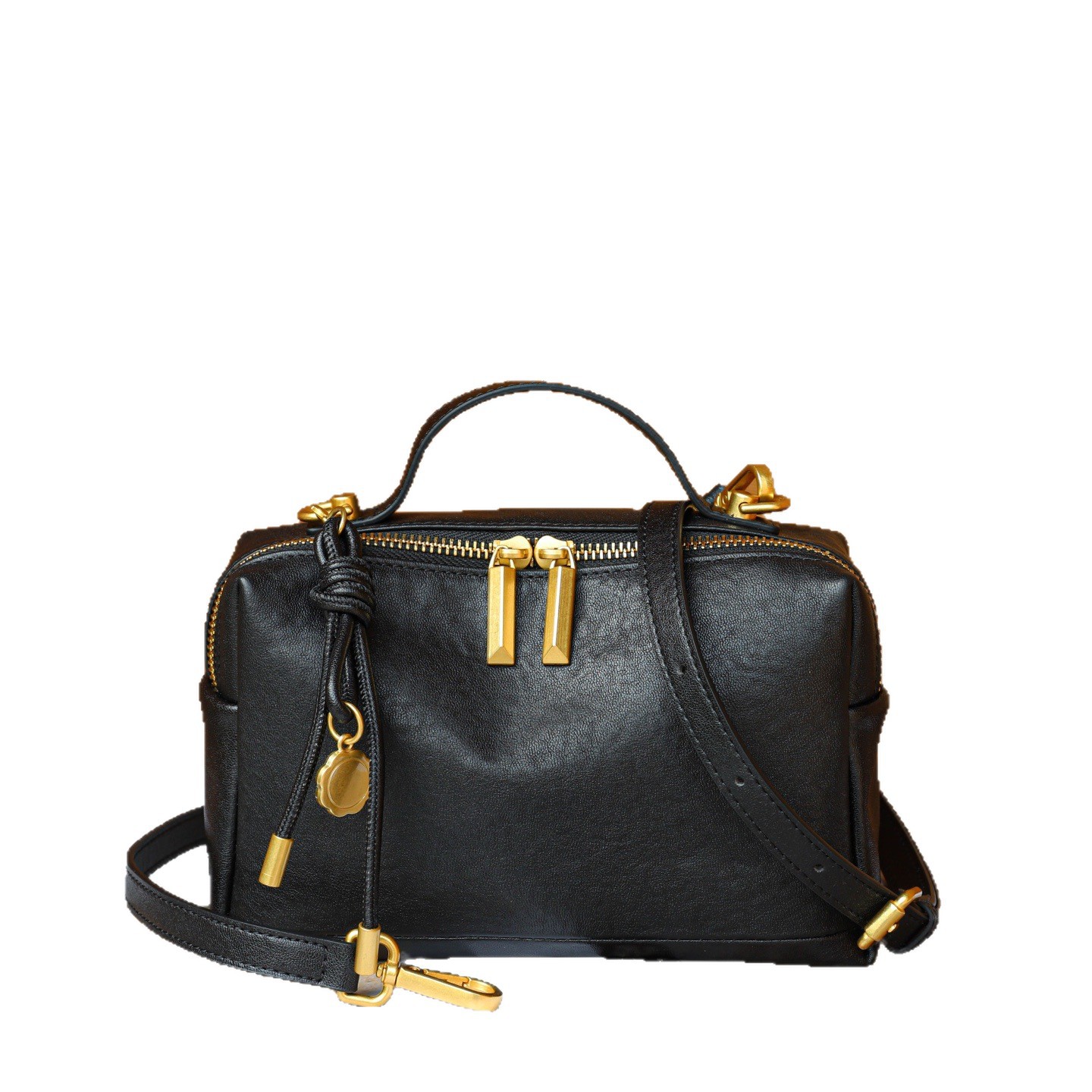 Cross-Border Genuine Leather Pillow Boston Bag For Women, New Designer Luxury Handbag, High-End Commuter Shoulder And Crossbody Bag - Thumbnail 5