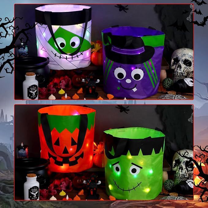 新しいハロウィンゴーストフェスティバル子供のキャンディ誕生日ギフトバッグ LED 発光カボチャバッグ装飾用品ハンドバッグ|undefined