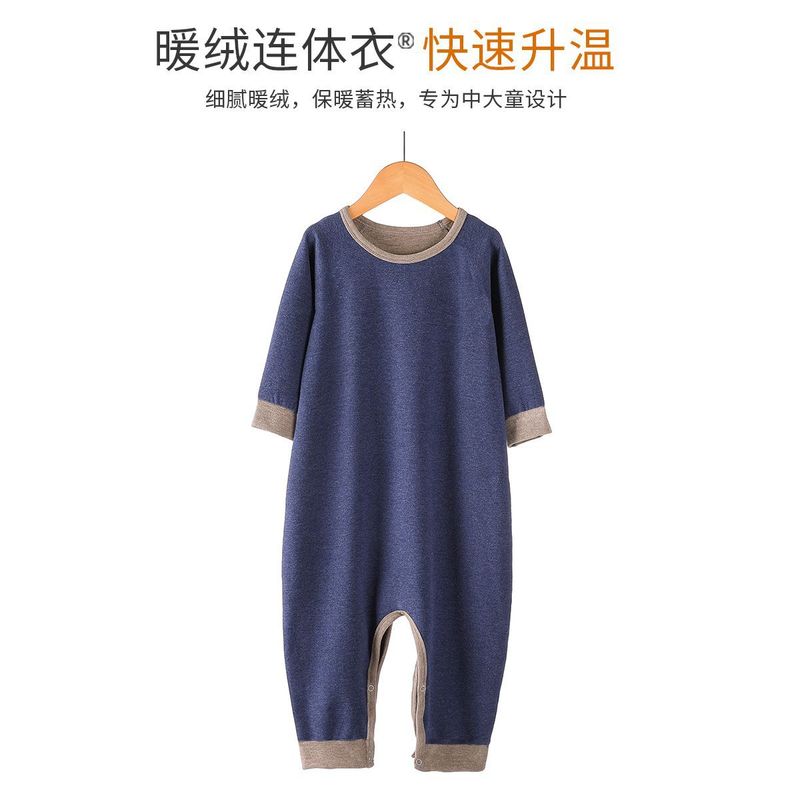 儿童睡衣秋冬季新款德绒婴儿连体衣男女孩子宝宝中小童保暖家居服|undefined