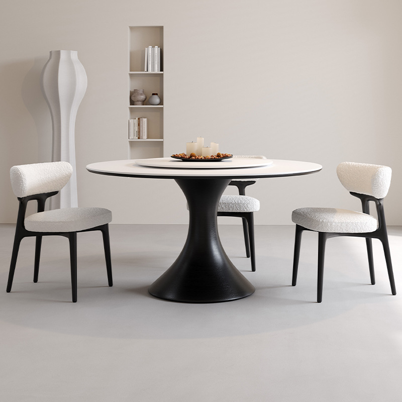 Silla de comedor de madera maciza Danfansi para el hogar Silla de fresno de cuero de diseño de estilo antiguo Silla de respaldo de apartamento pequeño simple